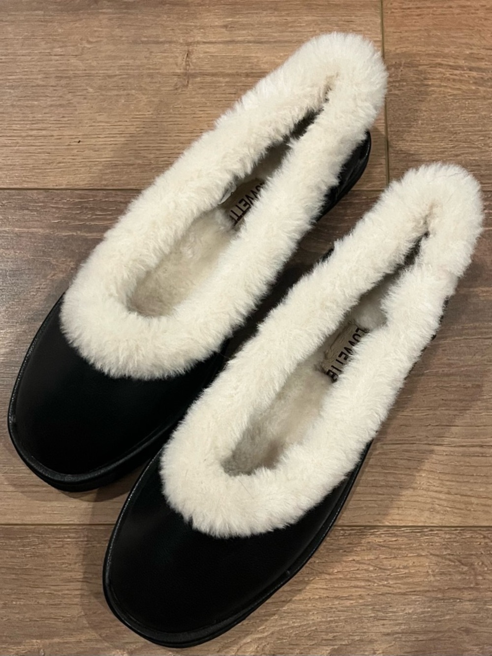Luvvette Odette Ballet Flats Black Modern French Style